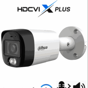 DAHUA DH-HAC-HFW1200RMN-IL-T - Cámara Bullet de 2 MP/ HDCVI X PLUS/ Audio Bidireccional/ Iluminación Dual Inteligente Hasta 30m/ Iluminación Mediante IR & Luz Cálida/ Reducción de Ruido 3D NR/ Metálica