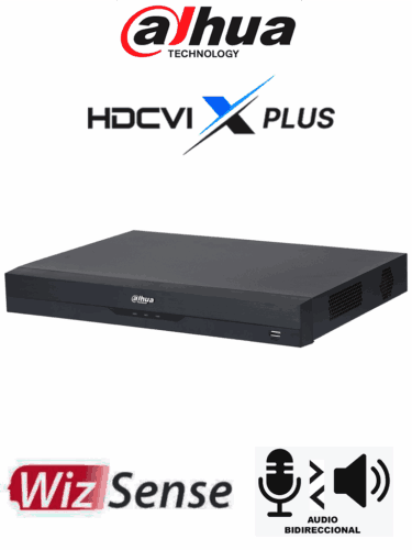 DAHUA DH-XVR5216AN-4KL-I3/T - DVR de 16 Canales 4K WizSense/ HDCVI X PLUS/ Audio Bidireccional en 16 Ch/ H.265+/ 2 Bahías de DD/ 16 Ch HDCVI + 16 IP o Hasta 32 IP/ 2 Canales de Reconoc. Facial/ SMD Plus/ Codif. IA/  Funciones IoT&POS/ Comp con Dolink Care