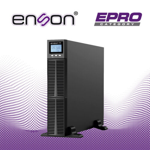 UPS ENSON ENS-OL2000RT / 2000VA-2000W / TOPOLOGIA ON-LINE DOBLE CONVERSION / FACTOR DE POTENCIA 1.0 / PANTALLA LCD / VOLTAJE DE ENTRADA-SALIDA 100V - 110V - 120V - 127V