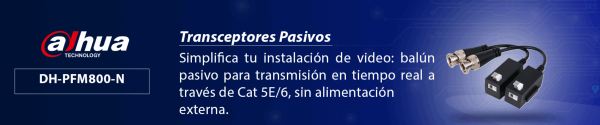 DAHUA DH-PFM800-N - Par de transceptores pasivos HDCVI 4K / 1 canal de transmisión de video / 720P hasta 400m (1312.34ft) 1080Phasta 250m(820.21ft) /  UTP CAT 5E & CAT6 / Anti intertferencia hasta 60db / Compatible con formatos HDCVI, AHD, TVI y CVBS - Image 2