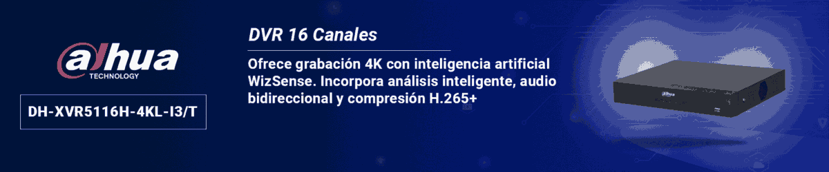 DAHUA DH-XVR5116H-4KL-I3/T - DVR de 16 Canales 4K WizSense/ HDCVI X PLUS/ Audio Bidireccional/ 16 Canales + 16 IP/ Hasta 32 Ch IP/ 2 Canales de Reconocimiento Facial/ SDM Plus/ Codificación con IA/ 1 Bahía de Disco Duro/ Funciones IoT & POS/ - Imagen 2