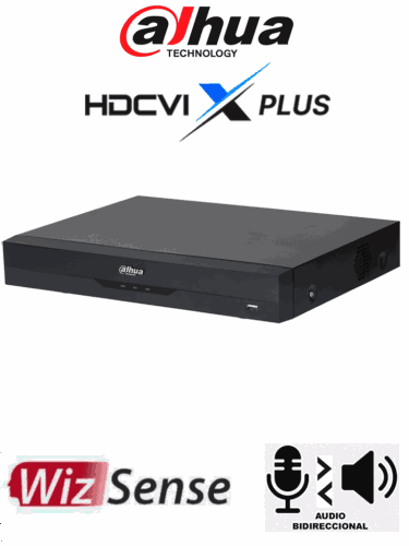 DAHUA DH-XVR5116HE-4KL-I3/T - DVR 16 Canales 4K WizSense/ HDCVI X PLUS/ Audio Bidireccional/ Reconocimiento Facial/ SMD Plus/ Protección Perimetral/ Entradas y Salidas de Alarma/ 16 Canales más 16 Canales IP/ Compatible con Dolink Care