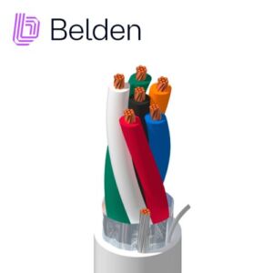 CABLE DE AUDIO COMERCIAL Y SEGURIDAD BELDEN 5304FE 0081000 / INTERIOR / GRIS / 6 CONDUCTORES / 18 AWG / MULTIFILAR / FORRO PVC / CMR / BLINDADO / BOBINA / 1,000 PIES 305 METROS