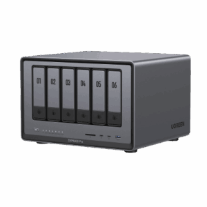NAS UGREEN NASync DXP6800 Pro / Intel Core i5-1235U 10 Núcleos / 6 Bahías SATA + 2 M.2 NVMe / 2 Puertos Thunderbolt 4 / 2 Puertos 10GbE / 8K HDMI / PCIe 4.0 x4 / DDR5 Hasta 64GB / Compatibilidad Multiplataforma