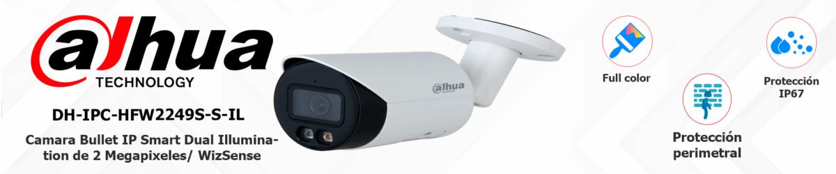 DAHUA IPC-HFW2249S-S-IL - Camara Bullet IP 2 Megapixeles/ Iluminador Dual Inteligente+Full Color/ WizSense/ Lente de 2.8mm/ 107 Grados/ Microfono Integrado/ 30 Mts de IR y Luz Visible/ Metalica/ Ranura MicroSD/ WDR 120dB/ SMD Plus/ PoE/ - Image 5