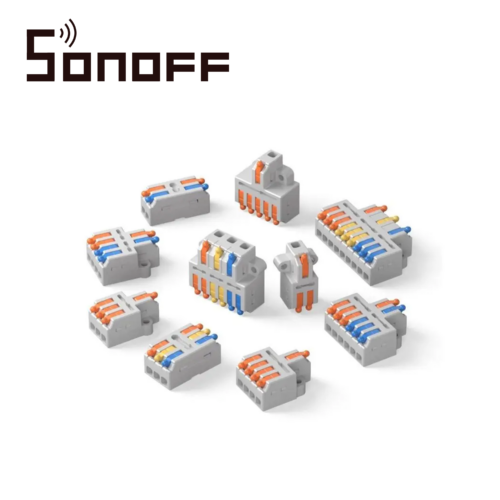CONECTORES DE EMPALME RAPIDO SONOFF D1-2 / JUEGO  DE  54 CONECTORES  RAPIDOS DE  DIFERENTES  CAPACIDADES DE CONDUCTORES /IDENTIFICADOS POR  COLORES/  COMPATIBLE  CON  CABLES  AWG24-12 / FACIL Y RAPIDA CONECCION/ SOPORTA  HASTA  32AMP