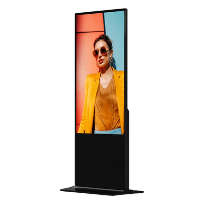 Pantalla Táctil de 55" 4K para Publicidad Digital / Base para Piso (Tótem) / Gestión de Contenido y Control Centralizado