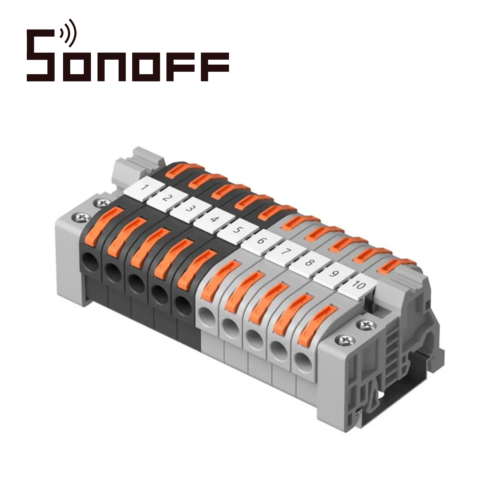 CONECTORES DE EMPALME RAPIDO  Y MONTAJE EN RIEL DIN SONOFF 211 / JUEGO DE 20 CONECTORES RAPIDS/ COMPATIBLES CON CABLES AWG20-12 / FACIL Y RAPIDA CONECCION/ MONTABLES EN RIEL DIN / SOPORTA HASTA  32AMP
