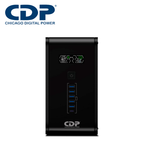 NO BREAK UPS TIPO TORRE R-SMART751 CDP / 750VA / 375W / 10 CONTACTOS / LINEA INTERACTIVA / AVR / DISPLAY LCD / SUPRESION DE PICOS 560 JOULES / PROTECCION RJ45 / SOFTWARE DE MONITOREO / 120V